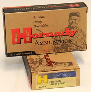 Hornady 308 Win 168 gr BTHP Match